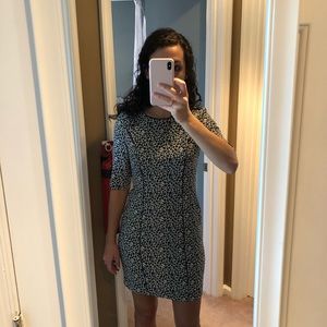 Banana Republic Snow Leopard Print Sheath Dress